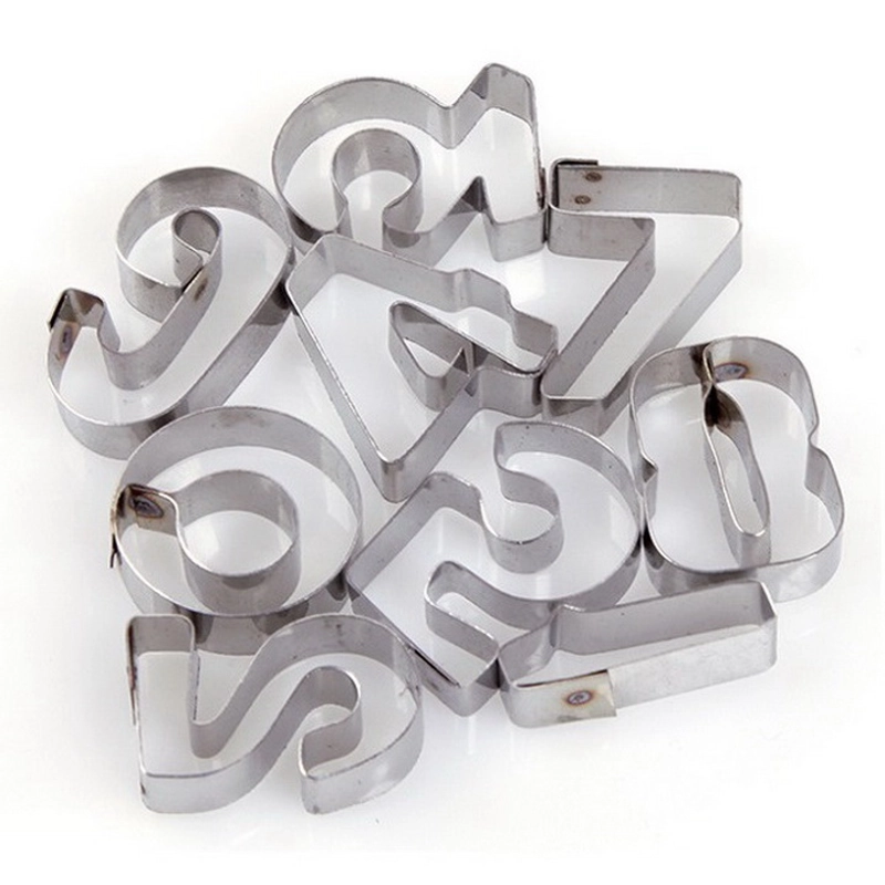Bộ khuôn 9 số từ 0 đến 9 làm bánh cookie, cutter, fondant - Mã số 1307 342839