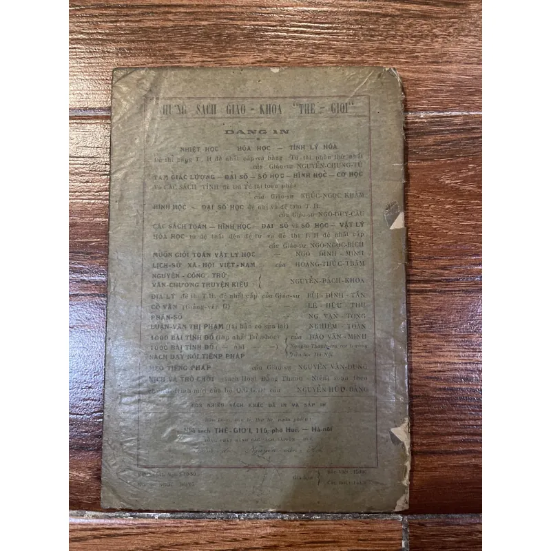 Toán Pháp lớp đệ nhất - Ngô Duy Cầu (o5) 974718