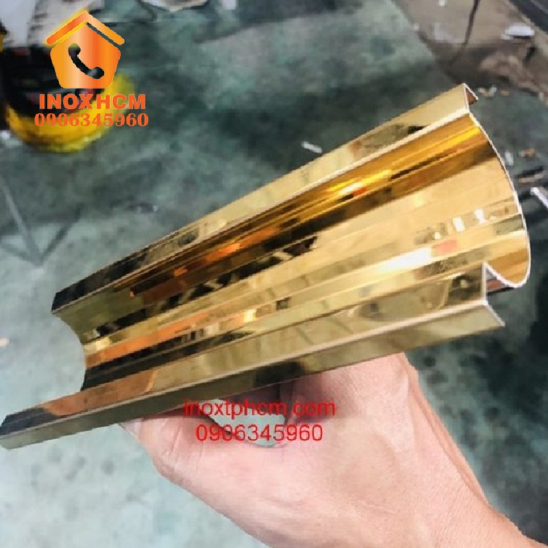 Nẹp Inox Bán Nguyệt PVD - nhận gia công inox theo yêu cầu 3440