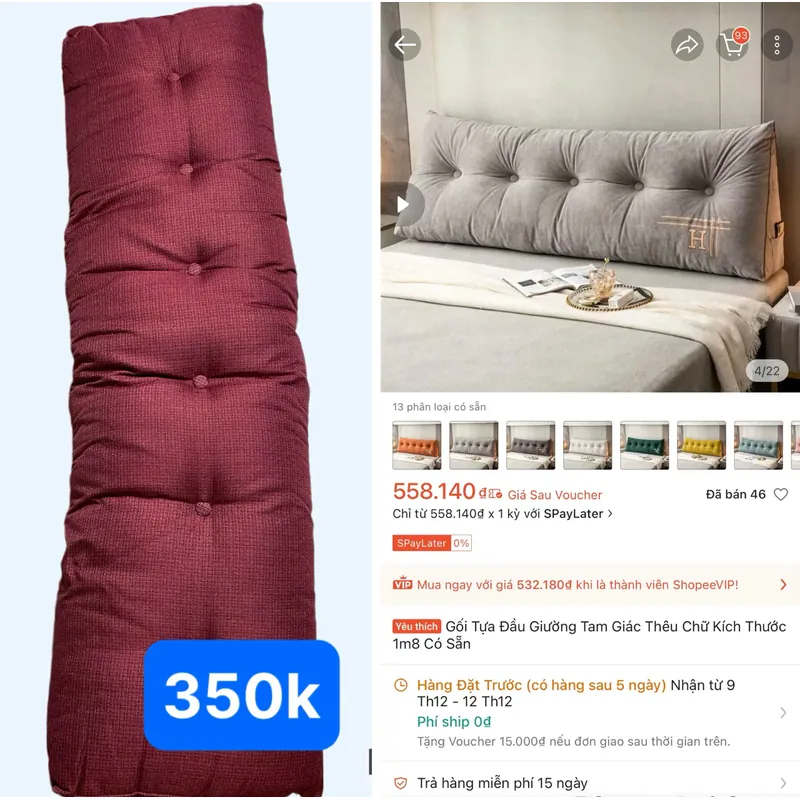 Gối tựa đầu giường  716917