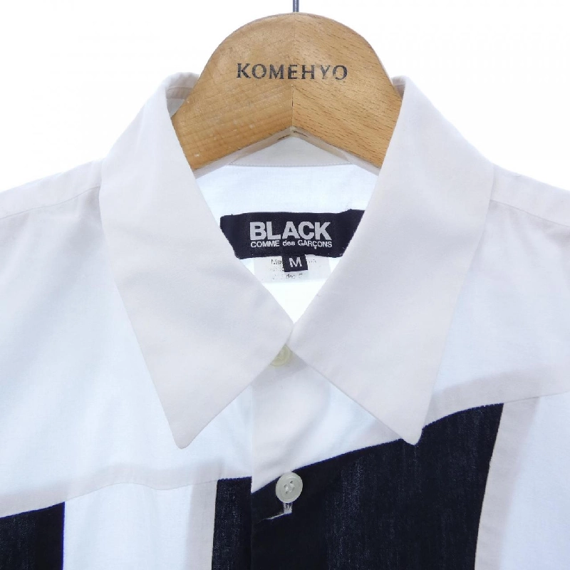 BLACK COMME des GARCONS 1M-B030 Áo Sơ Mi Ngắn Tay - Hàng hiệu Chính Hãng 812243