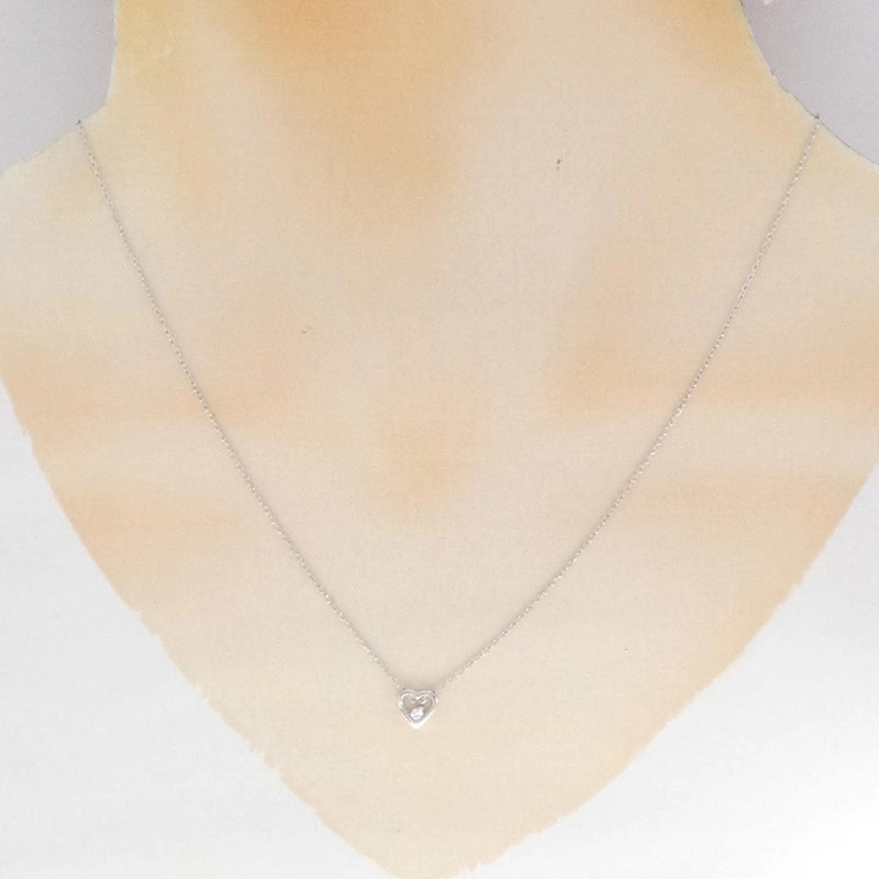 K18WG Dây chuyền kim cương hình trái tim - Hàng hiệu Authentic 862508