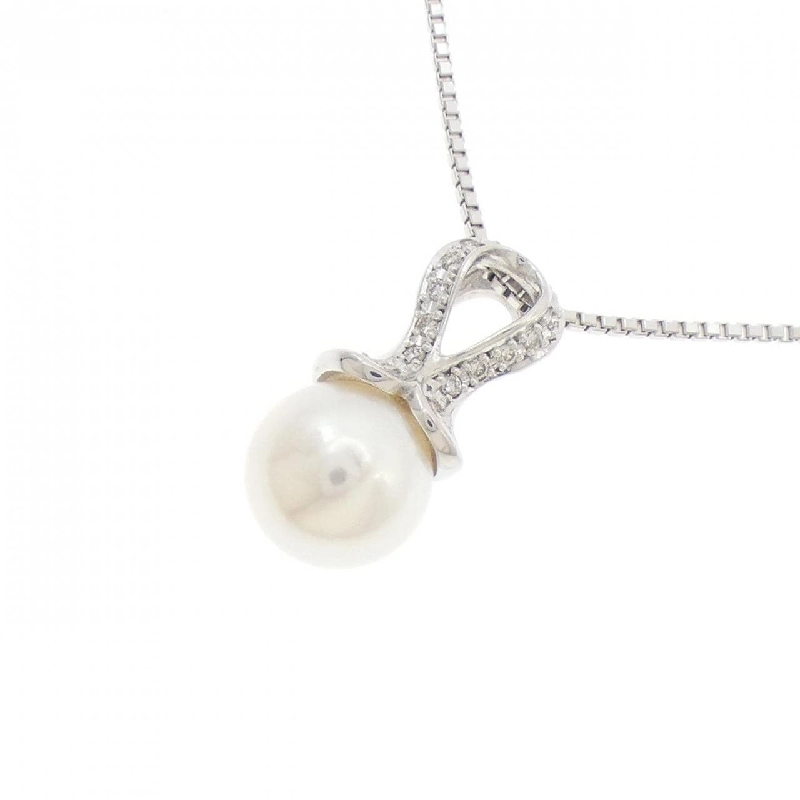 K18WG Chuỗi ngọc trai Akoya 9.0mm - Hàng hiệu Authentic 856828