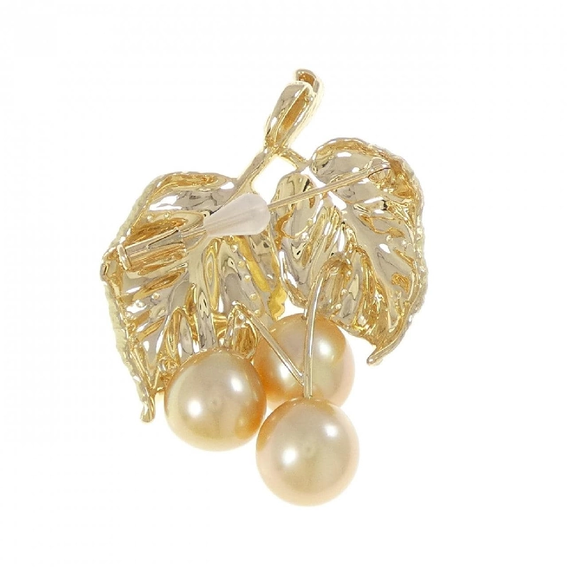 K18YG Ngọc trai trắng brooch - Hàng hiệu Authentic 872613