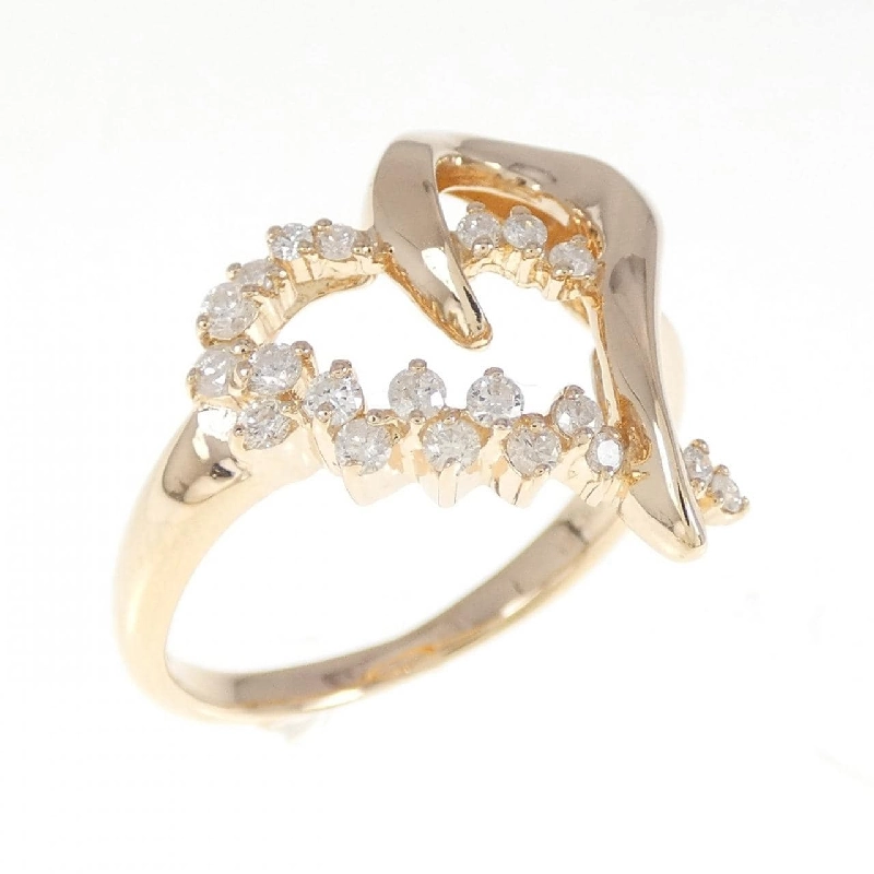 Nhẫn kim cương K14PG hình trái tim 0.30CT 667185