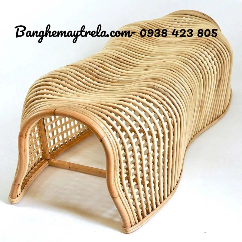 Băng ghế mây uốn caro 526807