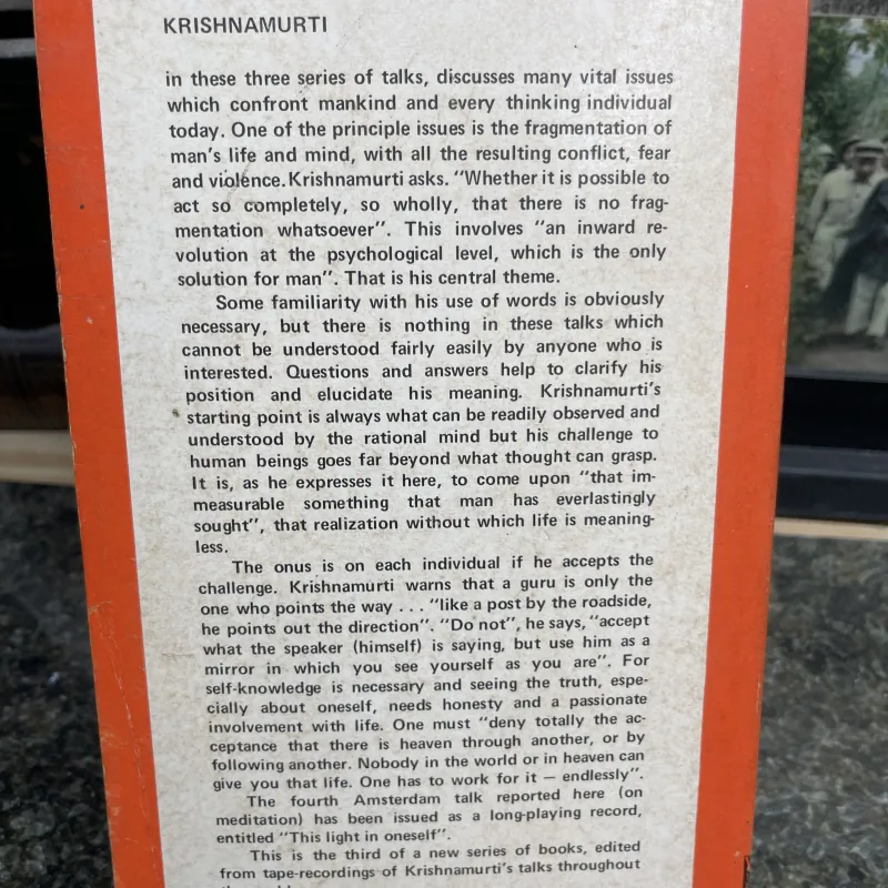 Talks J. Krishnamurti in Euro 1968 752560