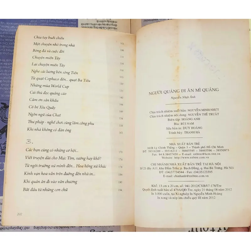 Nhà văn Nguyễn Nhật Ánh: NGƯỜI QUẢNG ĐI ĂN MÌ QUẢNG (tạp văn, 202 trang) 1003735