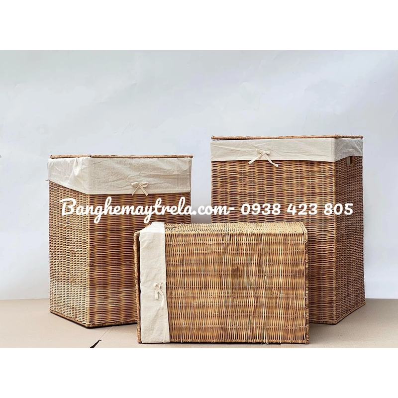 Giỏ mây vuông để đồ 499085