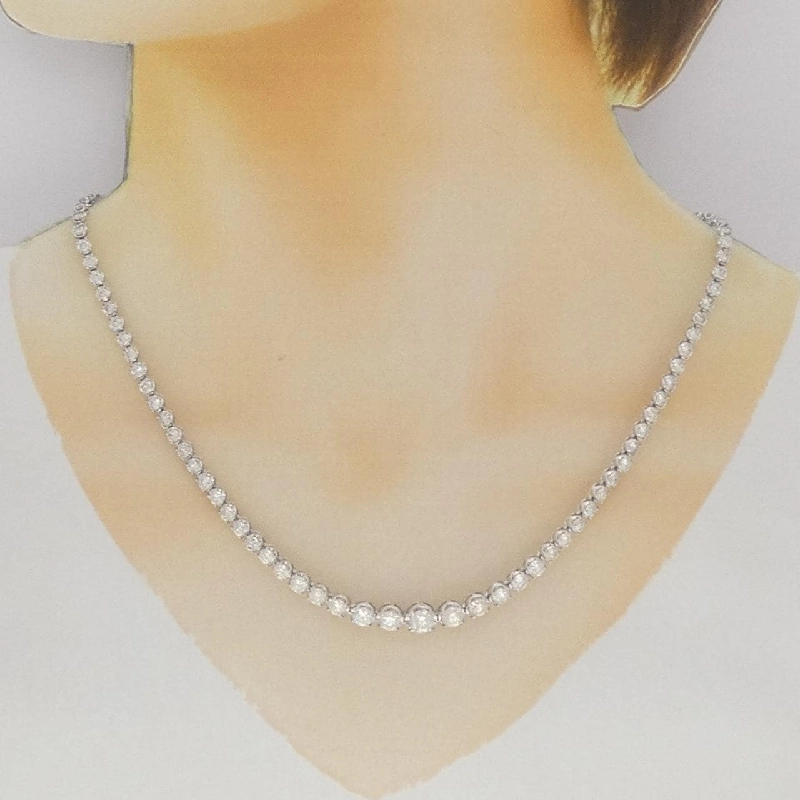 Dây chuyền kim cương PT900/K18WG 10.00CT - Hàng hiệu Chính hãng 861322