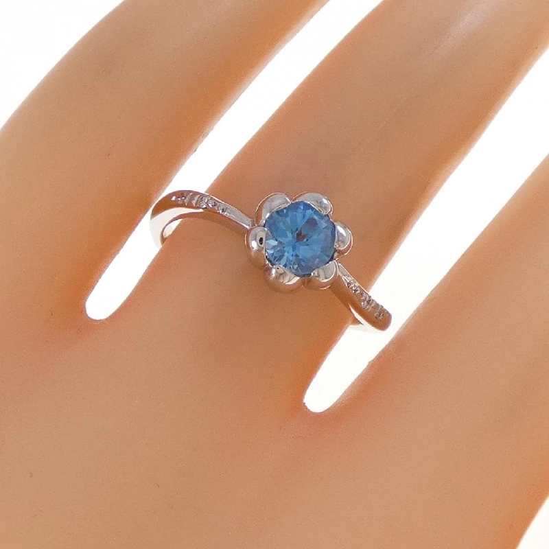 Nhẫn Blue Topaz Hoa PT900 - Hàng hiệu Chính hãng 854022
