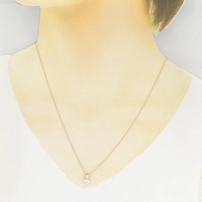 K18PG Dây chuyền kim cương 0.323CT G SI1 Tốt - Hàng hiệu Chính hãng 874098