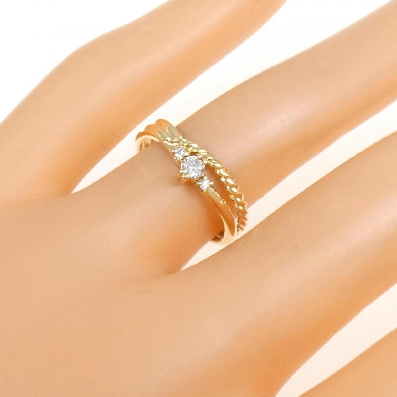 Nhẫn kim cương K18YG 0.10CT 672285