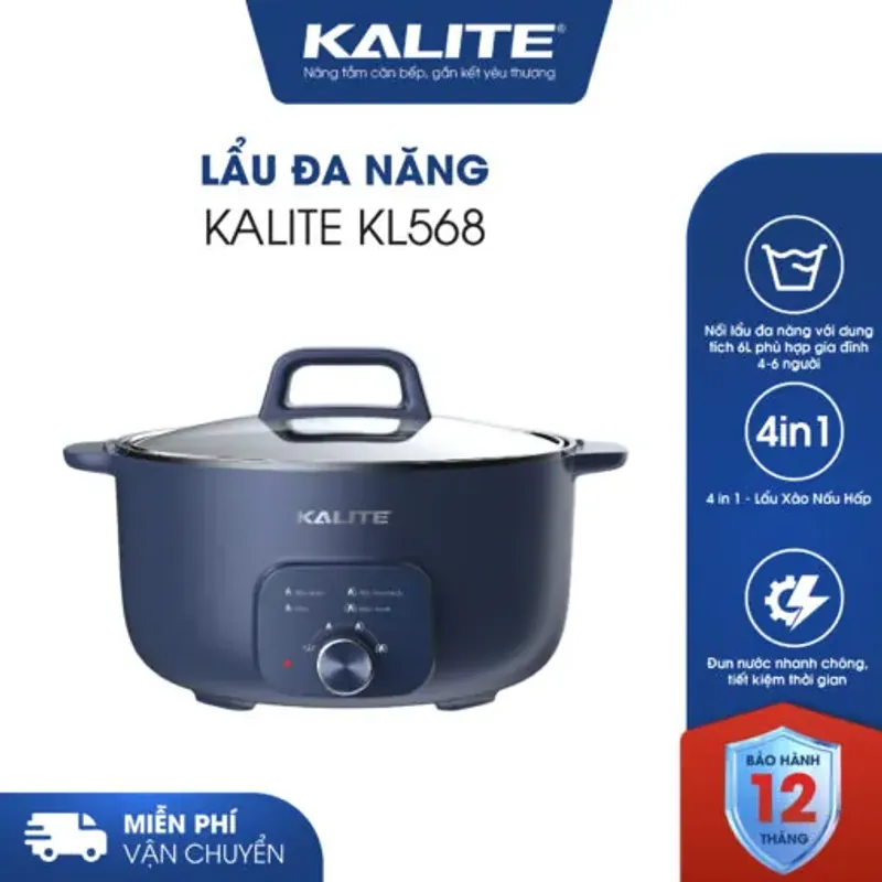 Nồi lẩu KALITE KL568 đa năng dung tích 6L 577475