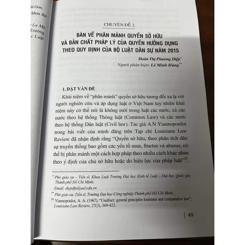 Quyền hưởng dụng - ts. Lê Minh Hùng [luật dân sự] 977515