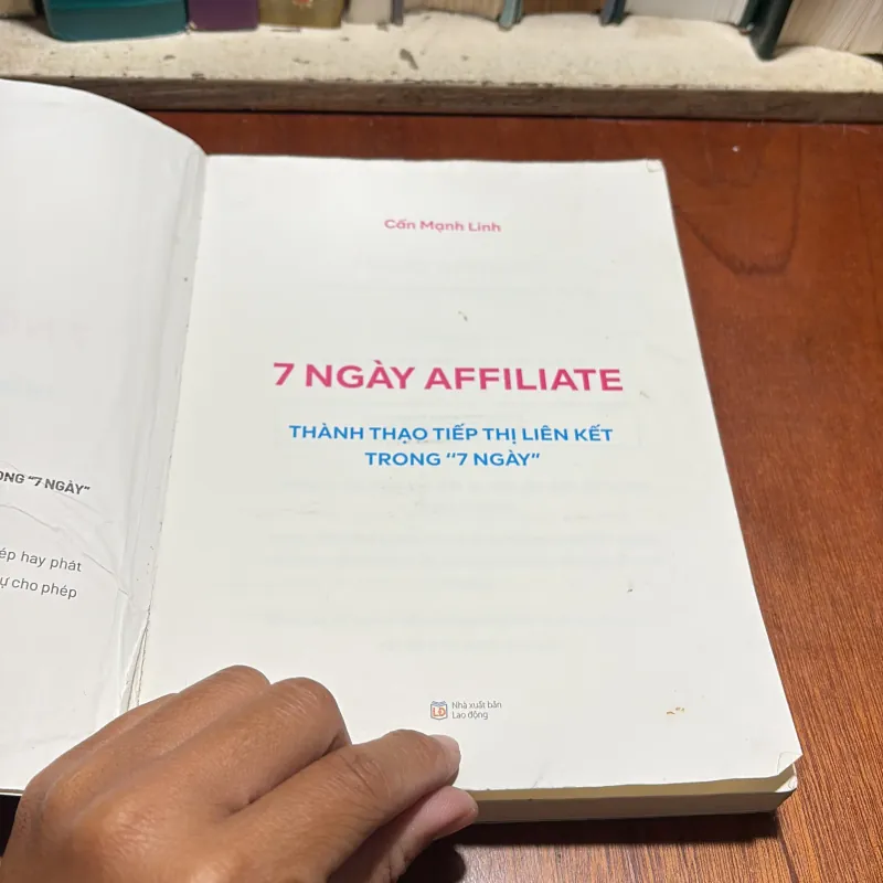 II Tiếp Thị Liên Kết: 7 Ngày Affiliate - Cấn Mạnh Linh - 2024 934751