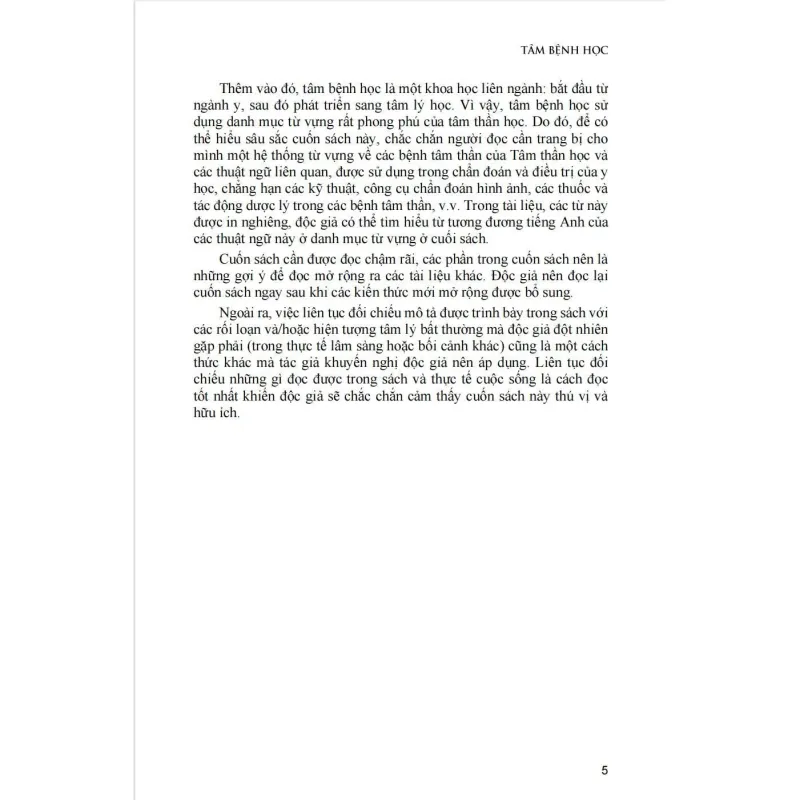 Sách Tâm Bệnh Học Tiếp Cận DSM-5-TR của TS. Nguyễn Thị Vân Thanh 1032014