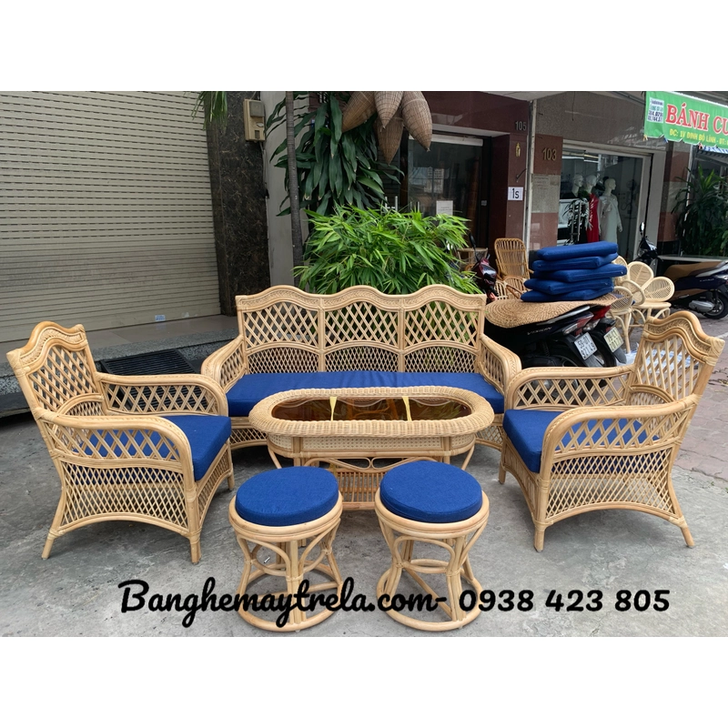 Sofa mây phòng khách hiện đại giá rẻ 551009