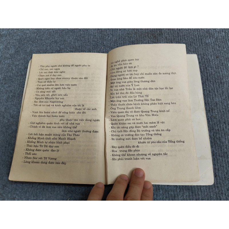 CHUYỆN DÙNG NGƯỜI XƯA VÀ NAY 469907
