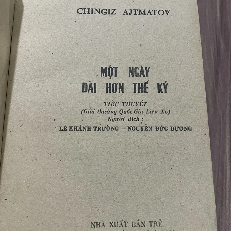 Một ngày dài hơn thế kỷ - CHINGIZ. AJTMATOV- 1989  687613