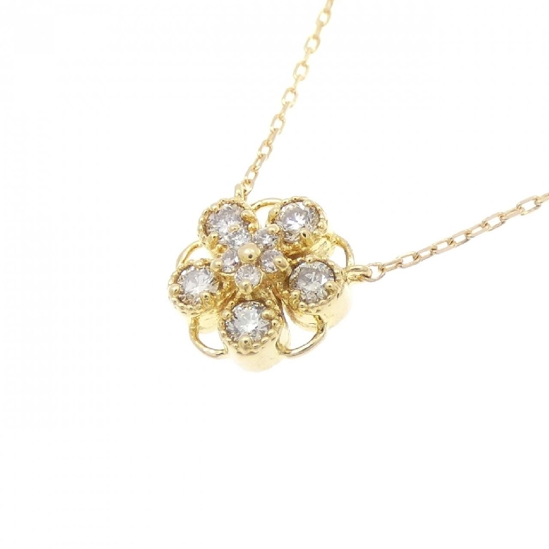 K18YG Hoa Hồng Kim Cương Dây Chuyền 0.15CT - Hàng hiệu Chính hãng 861628