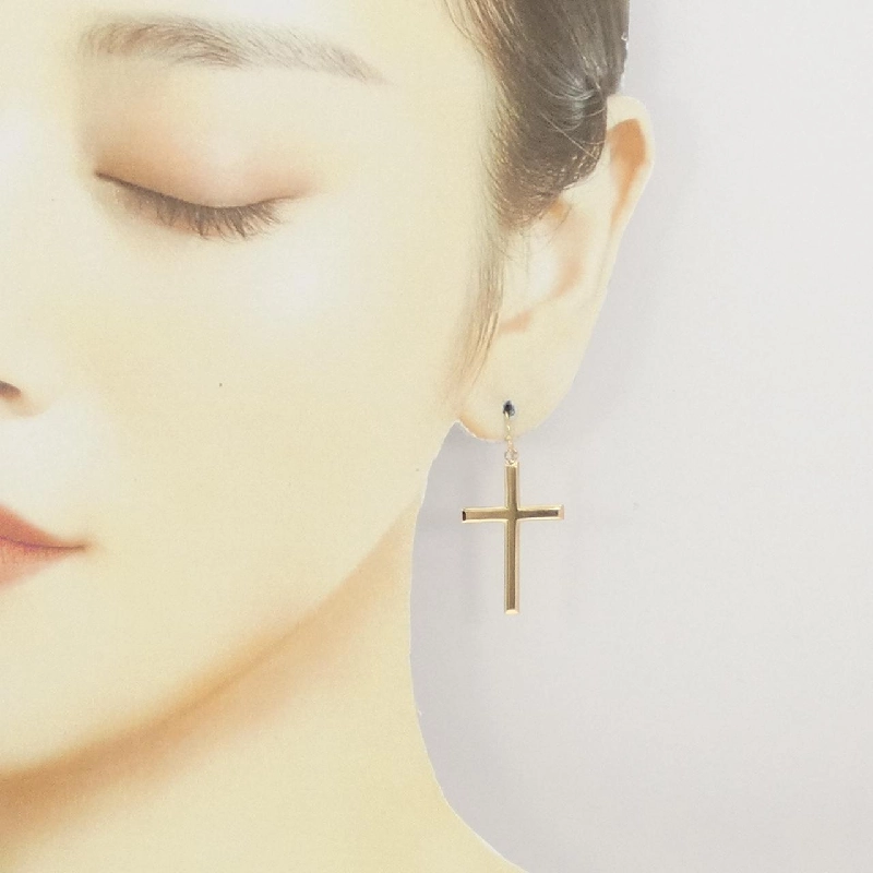 K18YG Khuyên tai chéo - Hàng hiệu Chính hãng 868866