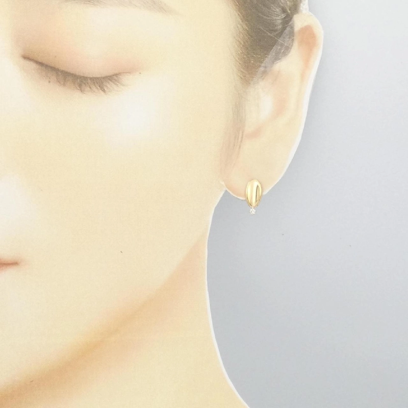 K18YG Bông tai kim cương 0.06CT - Hàng hiệu Chính hãng 877401