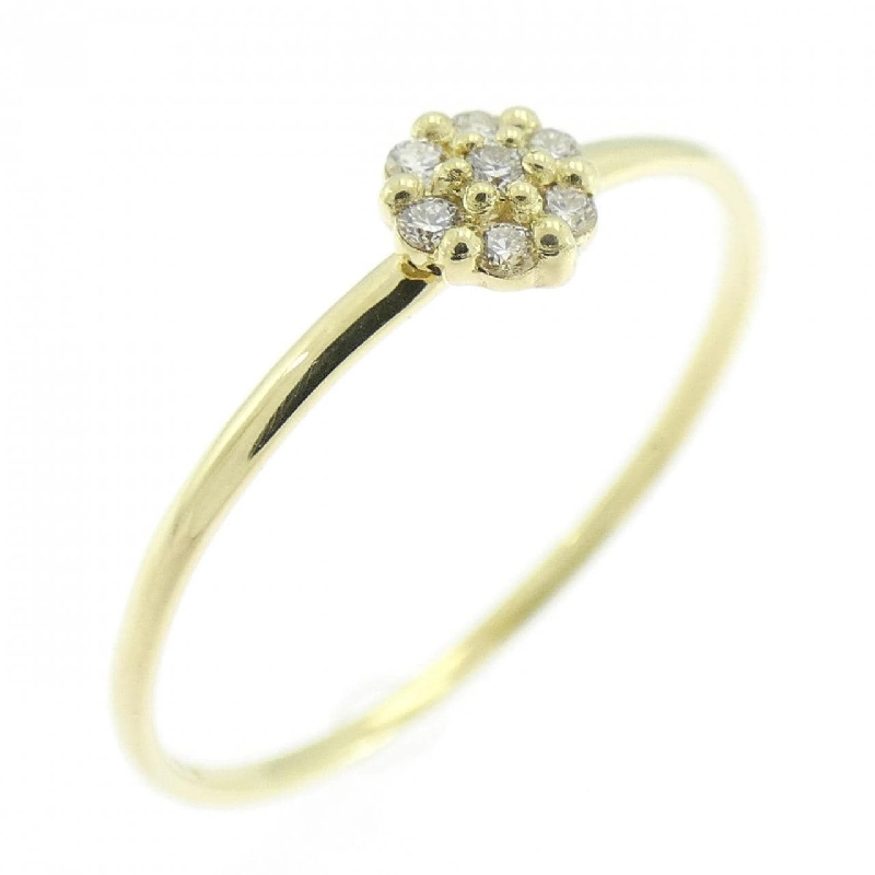 【Sản phẩm mới】Nhẫn kim cương K18YG hình hoa 0.04CT 671348