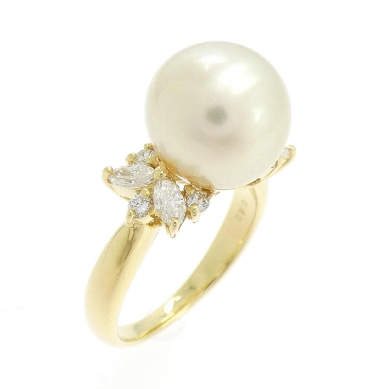 Nhẫn ngọc trai trắng K18YG 10.6mm - Hàng hiệu Authentic 854367