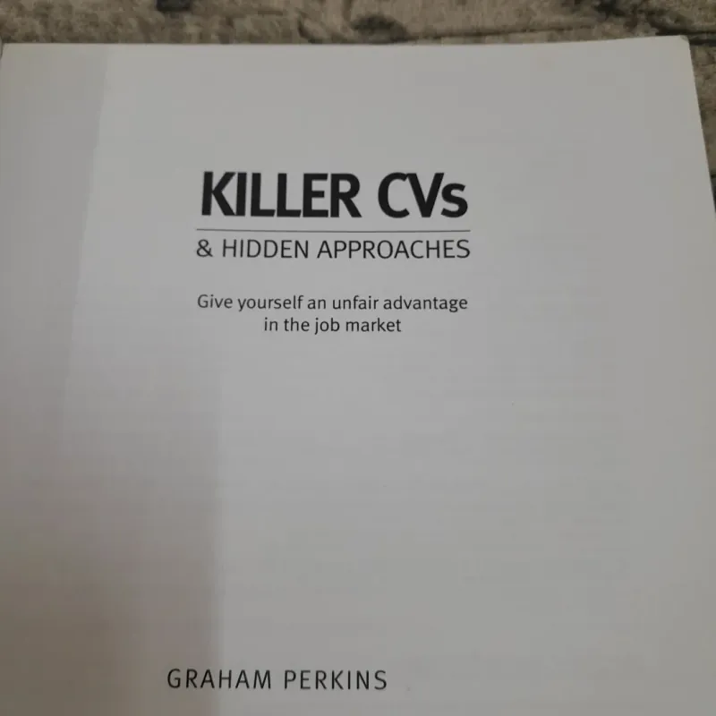 Sách ngoại Anh- Cẩm nang Săn việc- Killer CVs 2nd. Tg. Graham Perkins 786578