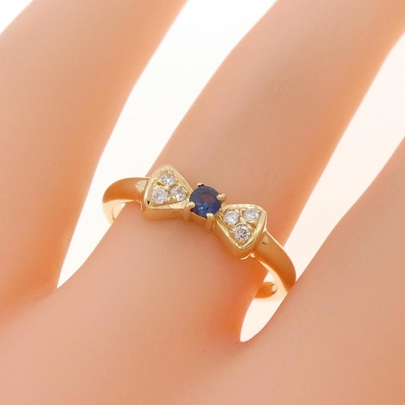 Nhẫn Sapphire Ruy Băng 18KYG - Hàng hiệu Chính hãng 855393