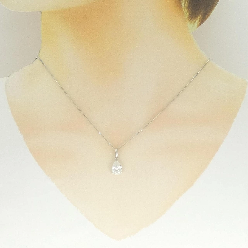 Dây chuyền kim cương PT900/PT850 1.473CT G I1 hình giọt nước - Hàng hiệu Authentic 875320