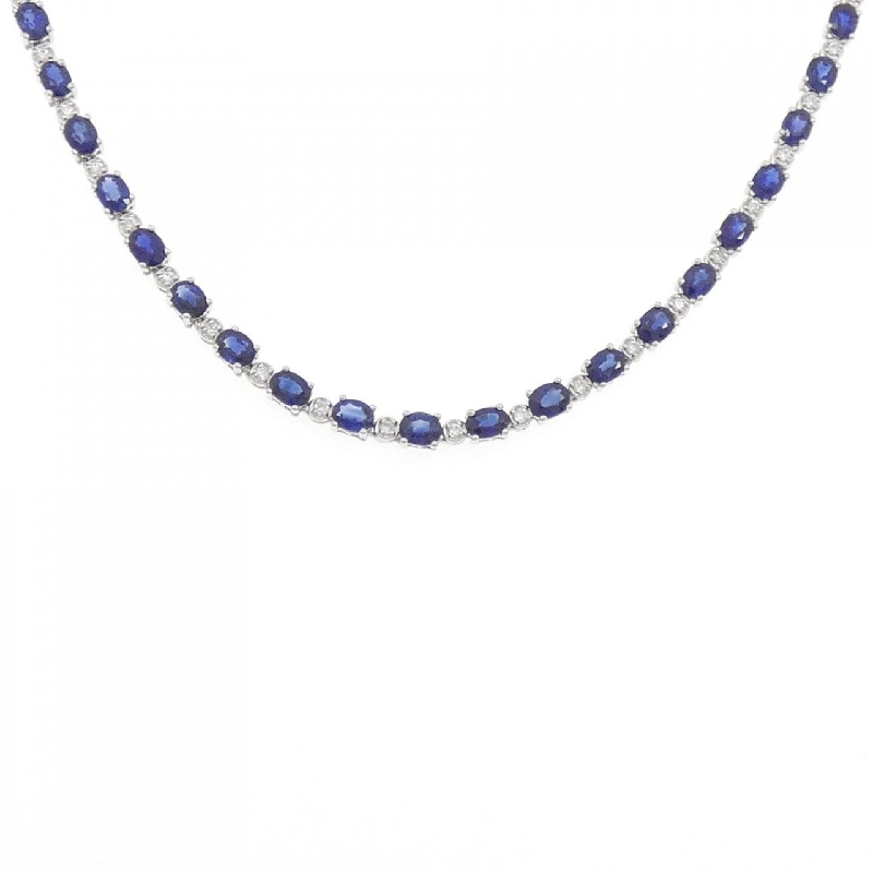 K18WG Sapphire Necklace 13.48CT - Hàng hiệu Authentic 858139