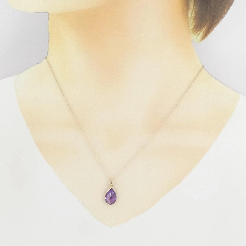 K18YG Amethyst Necklace - Hàng hiệu Authentic 859815