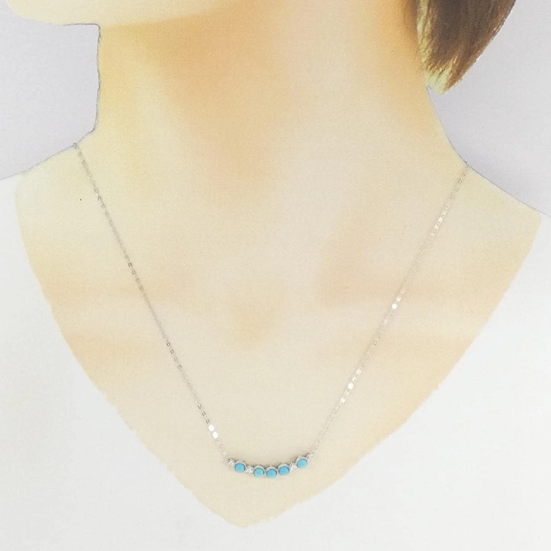 K18WG Mặt dây chuyền Turquoise - Hàng hiệu Chính hãng 856313