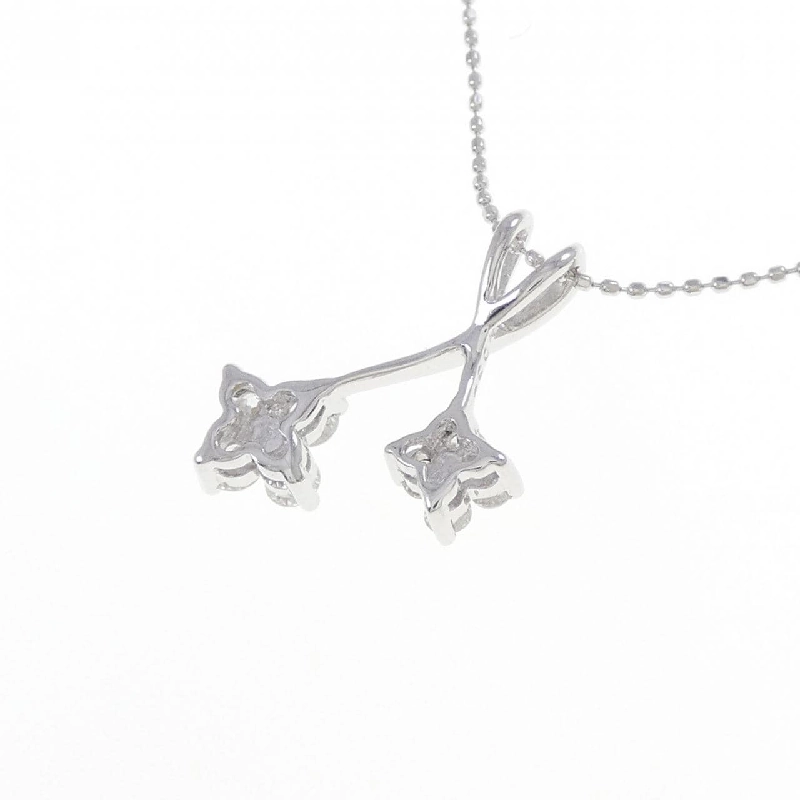 Dây chuyền kim cương hoa 750WG/K18WG 0.32CT - Hàng hiệu Authentic 859874