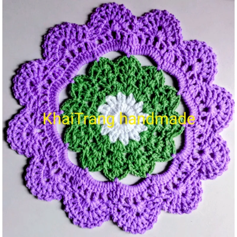 Lót bình hoa len đường kính 26cm-27cm. Khai Trang handmade. Mới 100% 751221