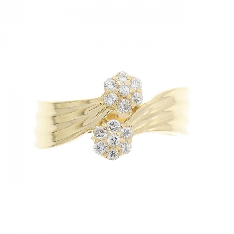 Nhẫn kim cương hoa K18YG 0.21CT - Hàng hiệu Authentic 847188