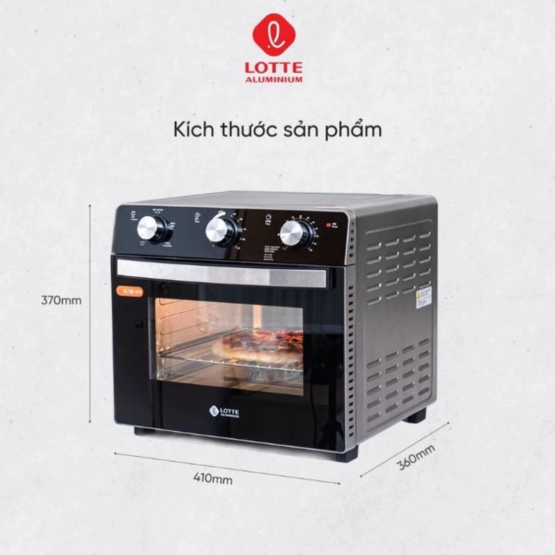 (MUA 1 TẶNG 1) Lò Nướng Lotte Kiêm Nồi Chiên Không Dầu Lotte Model LPT-OAF23-B 472345
