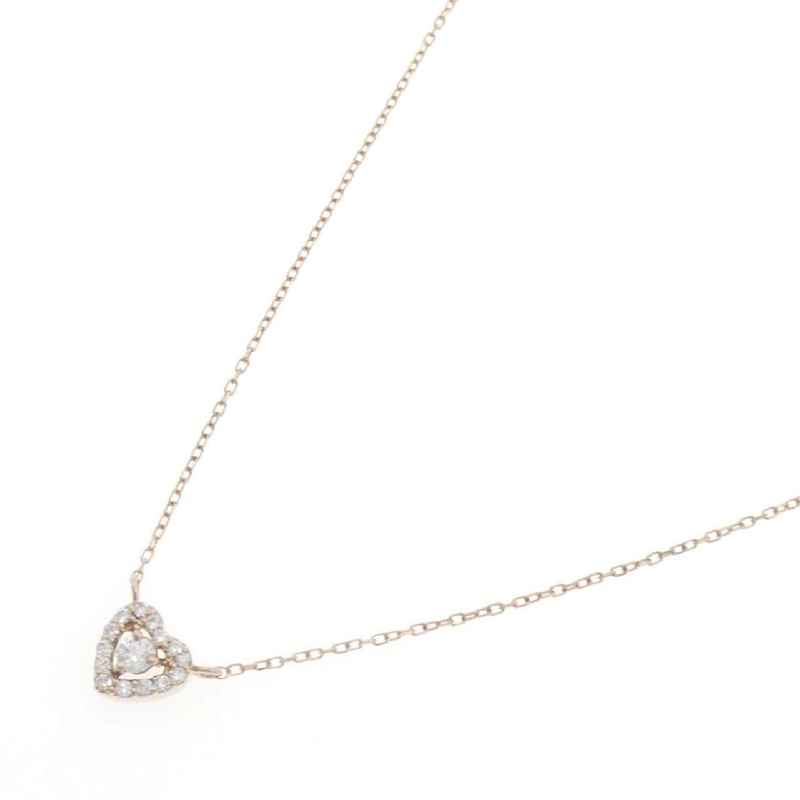 Dây chuyền kim cương hình trái tim K18PG 0.14CT - Hàng hiệu chính hãng 861617
