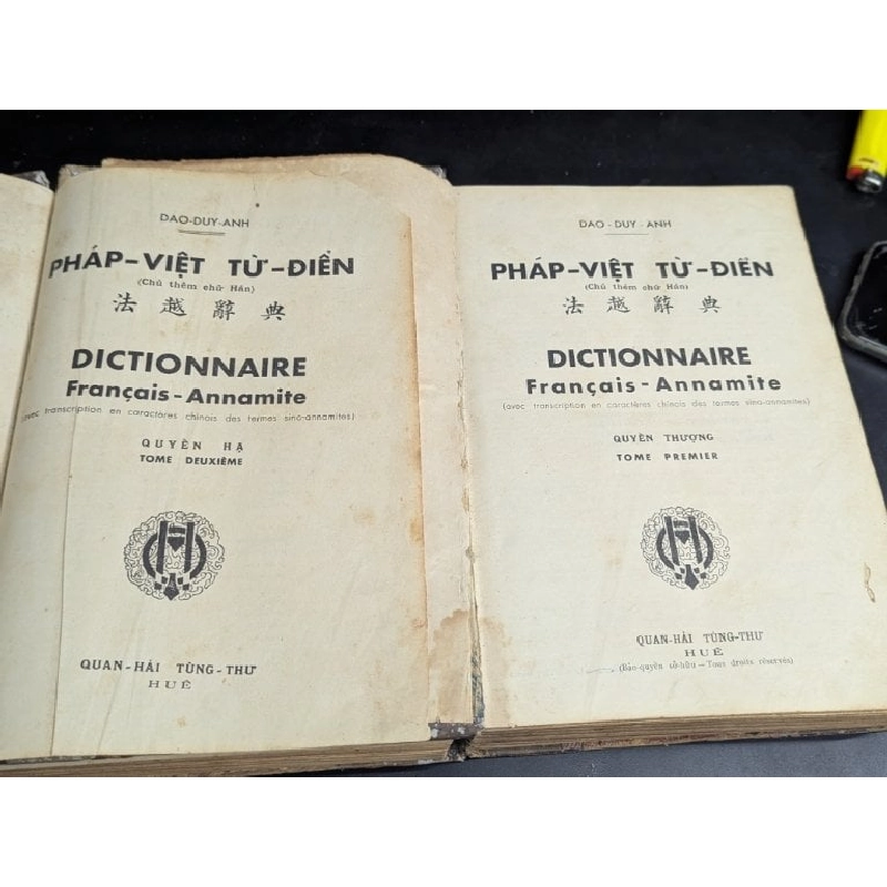 Pháp việt từ điển - Đào Duy Anh ( xuất bản 1936 trọn bộ 2 quyển ) 799505