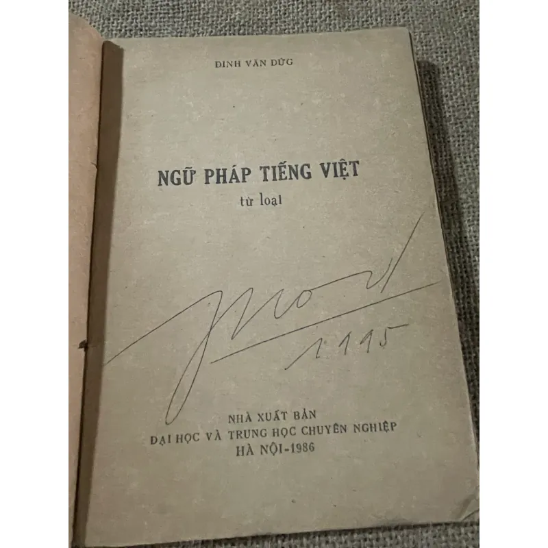 NGỮ PHÁP TIẾNG VIỆT - LOẠI TỪ - 200 TRANG- 1986 573613