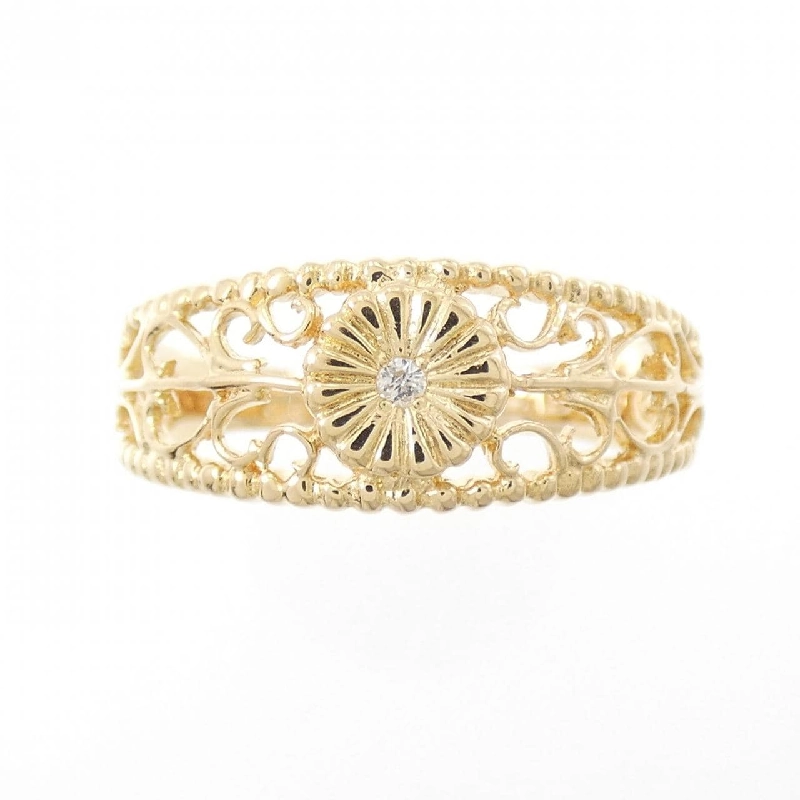 Nhẫn kim cương K18YG 673711