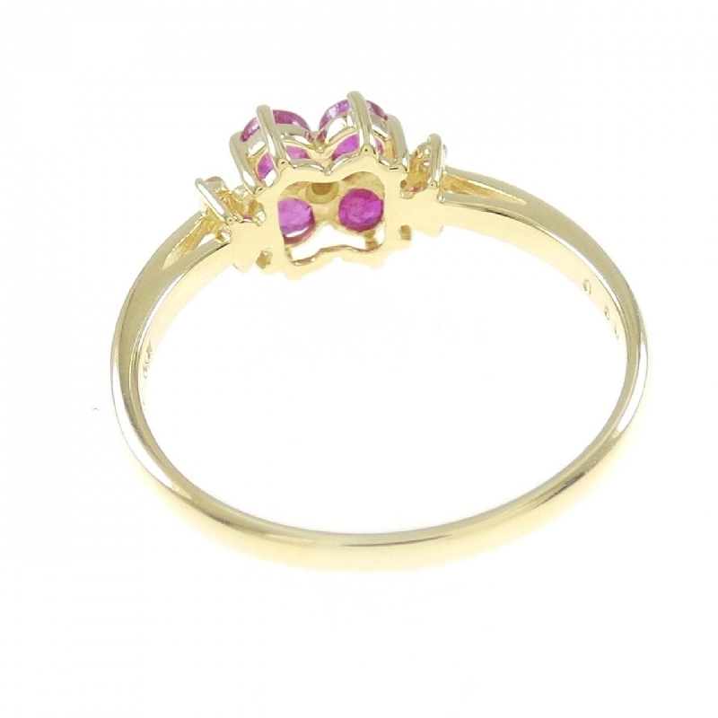 Nhẫn ruby K18YG hoa 0.50CT 670868