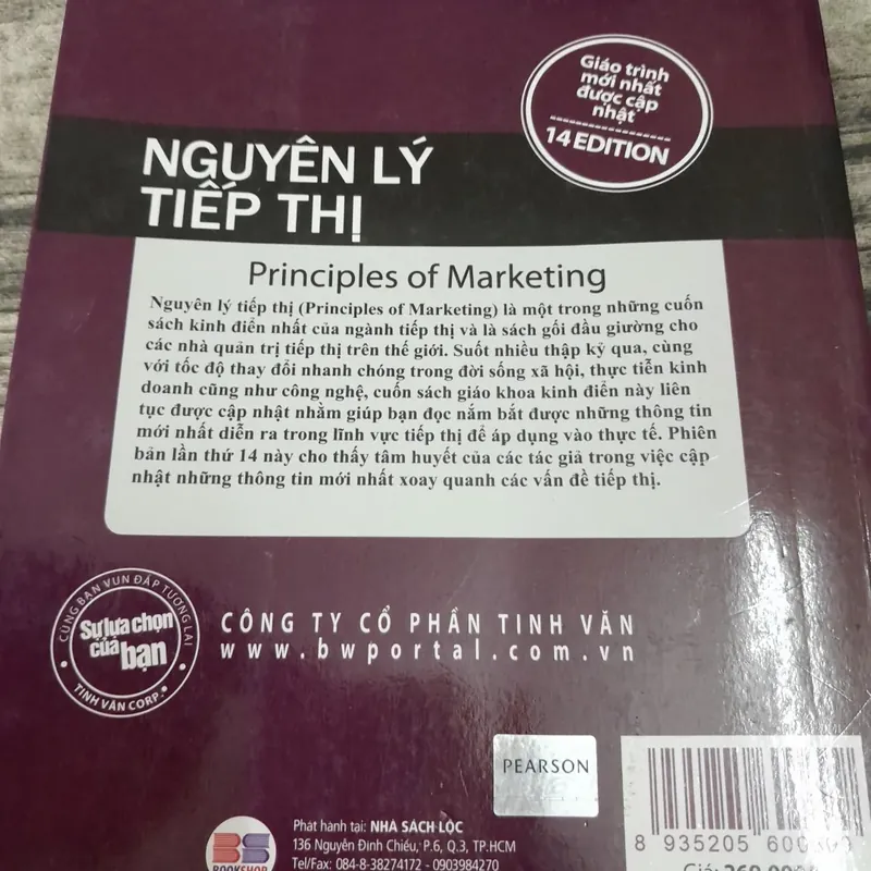 Principles Marketing. Ng.lý Tiếp thị 14th E. Tác giả Philip Kotler Gary Armstrong 728683