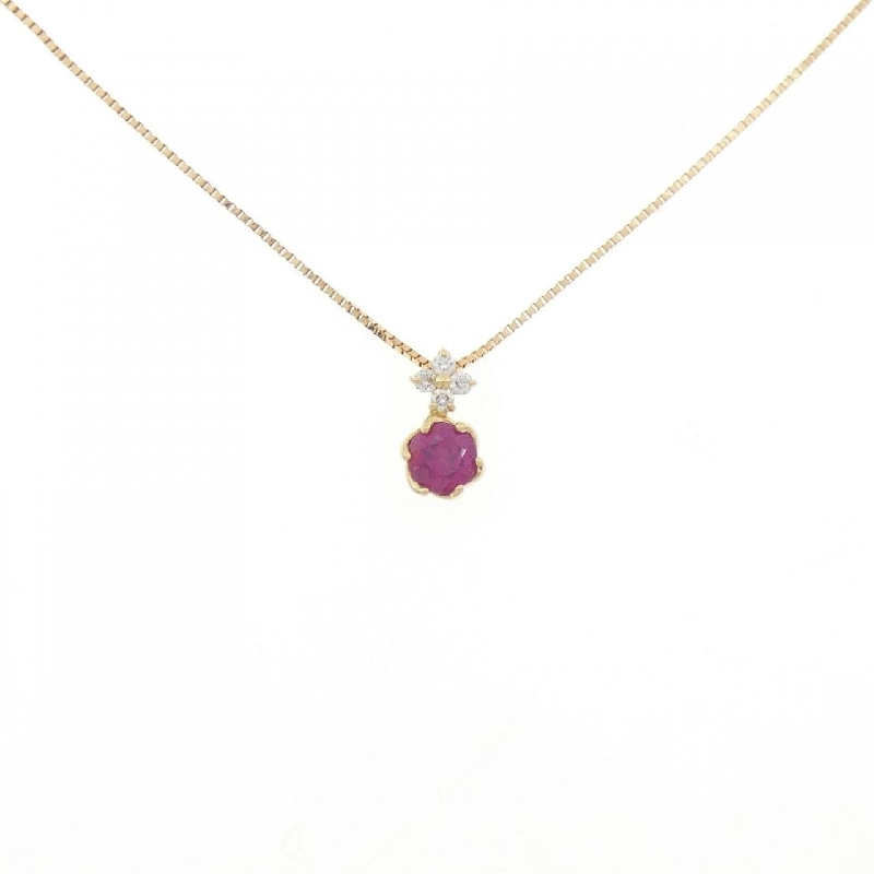 K18YG Dây chuyền Ruby 0.30CT - Hàng hiệu Chính hãng 859034