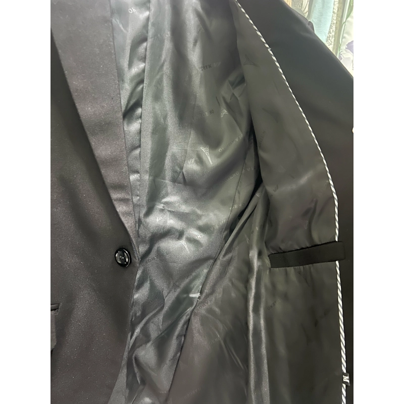 Blazer vest Wanes 1 cúc đen dày dặn 400678