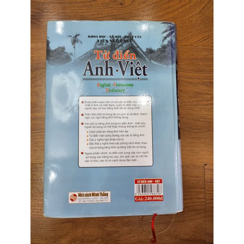 Sách Từ điển Anh Việt - Việt Nam Lần 2 Nháy Bìa Cứng Mới 90% 995206
