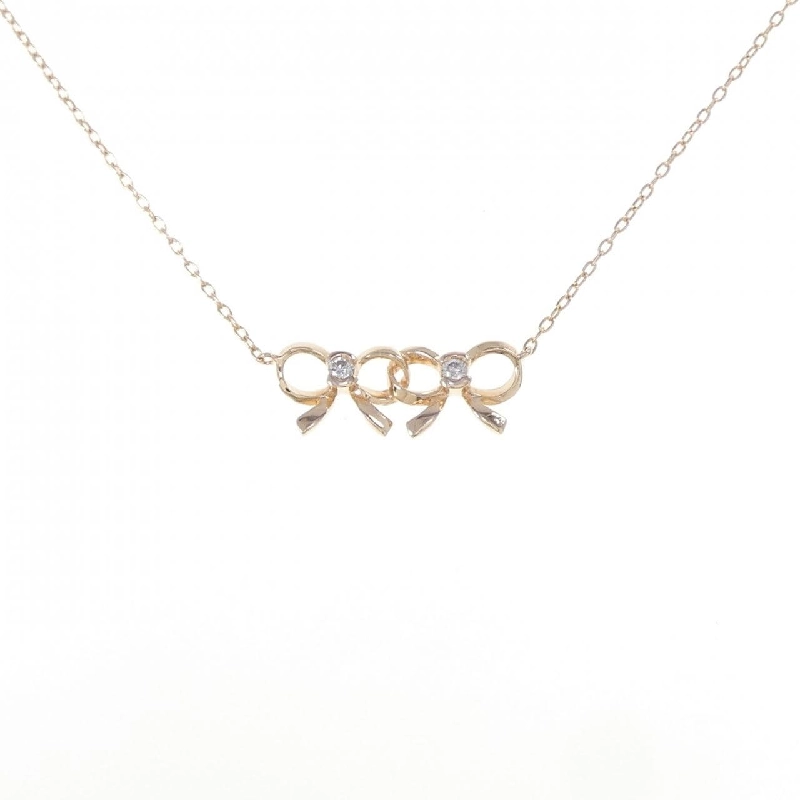 Dây chuyền kim cương ruy băng Folli Follie 0.04CT - Hàng hiệu Authentic 842705