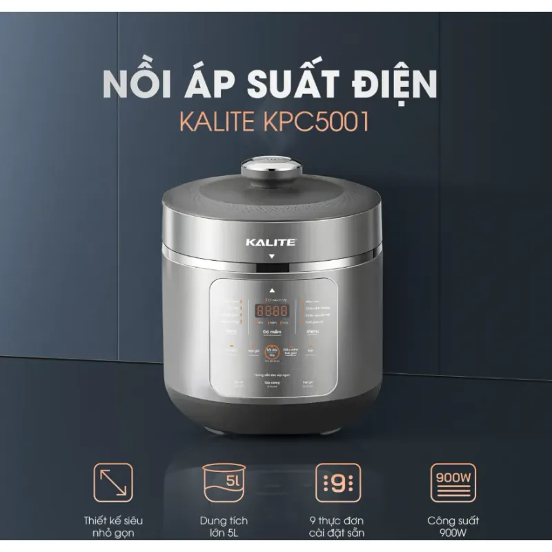 🥘 KPC5001 – Nồi áp suất điện đa chức năng, hầm xương, kho thịt cực mềm! 707724